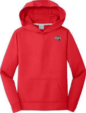 Mercer Chiefs Youth Performance Fleece Pullover Hooded Sweatshirt