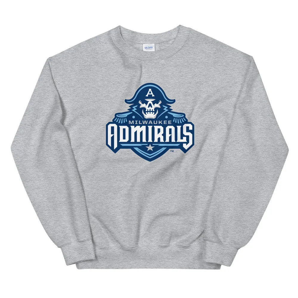 Milwaukee Admirals Adult Primary Logo Crewneck Sweatshirt