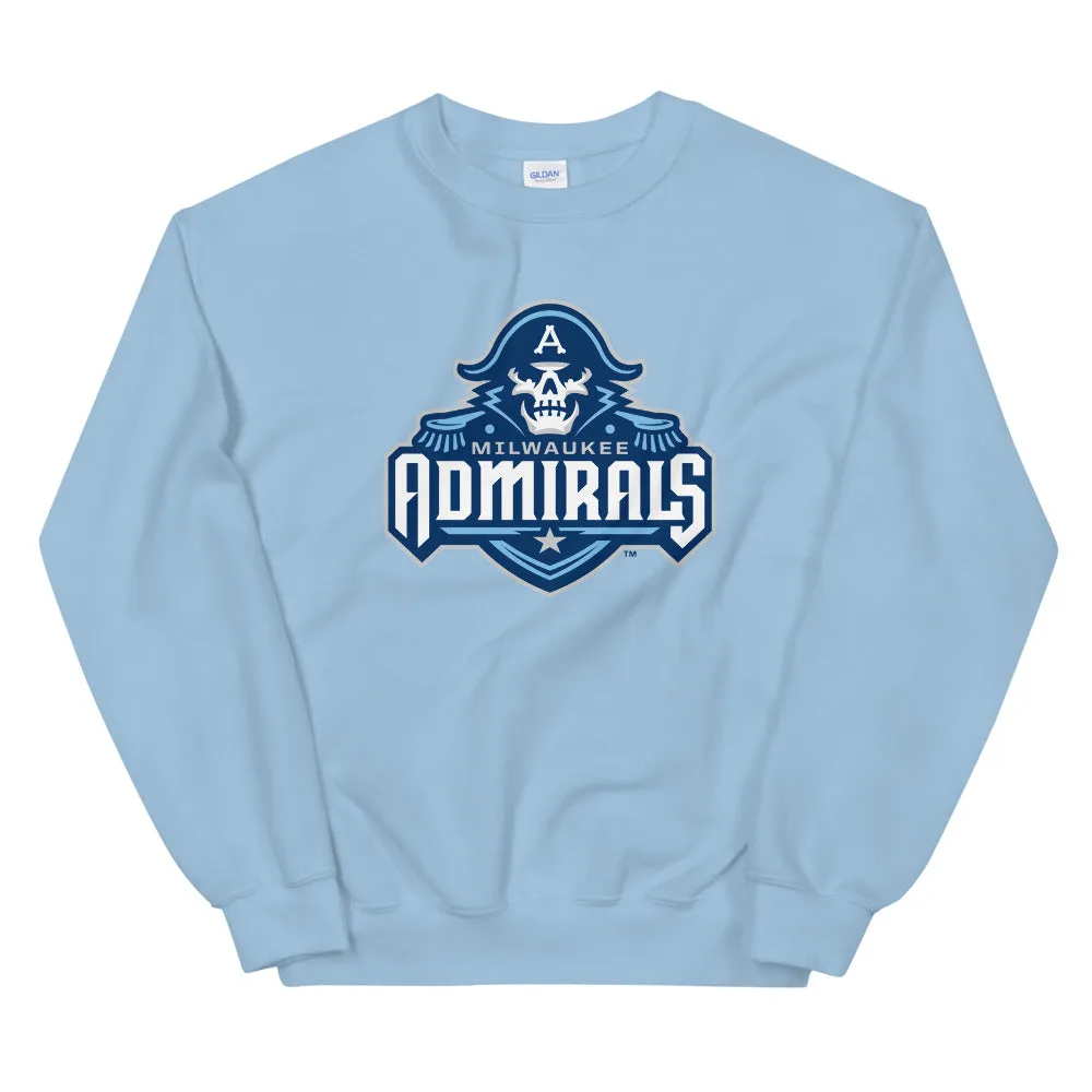 Milwaukee Admirals Adult Primary Logo Crewneck Sweatshirt