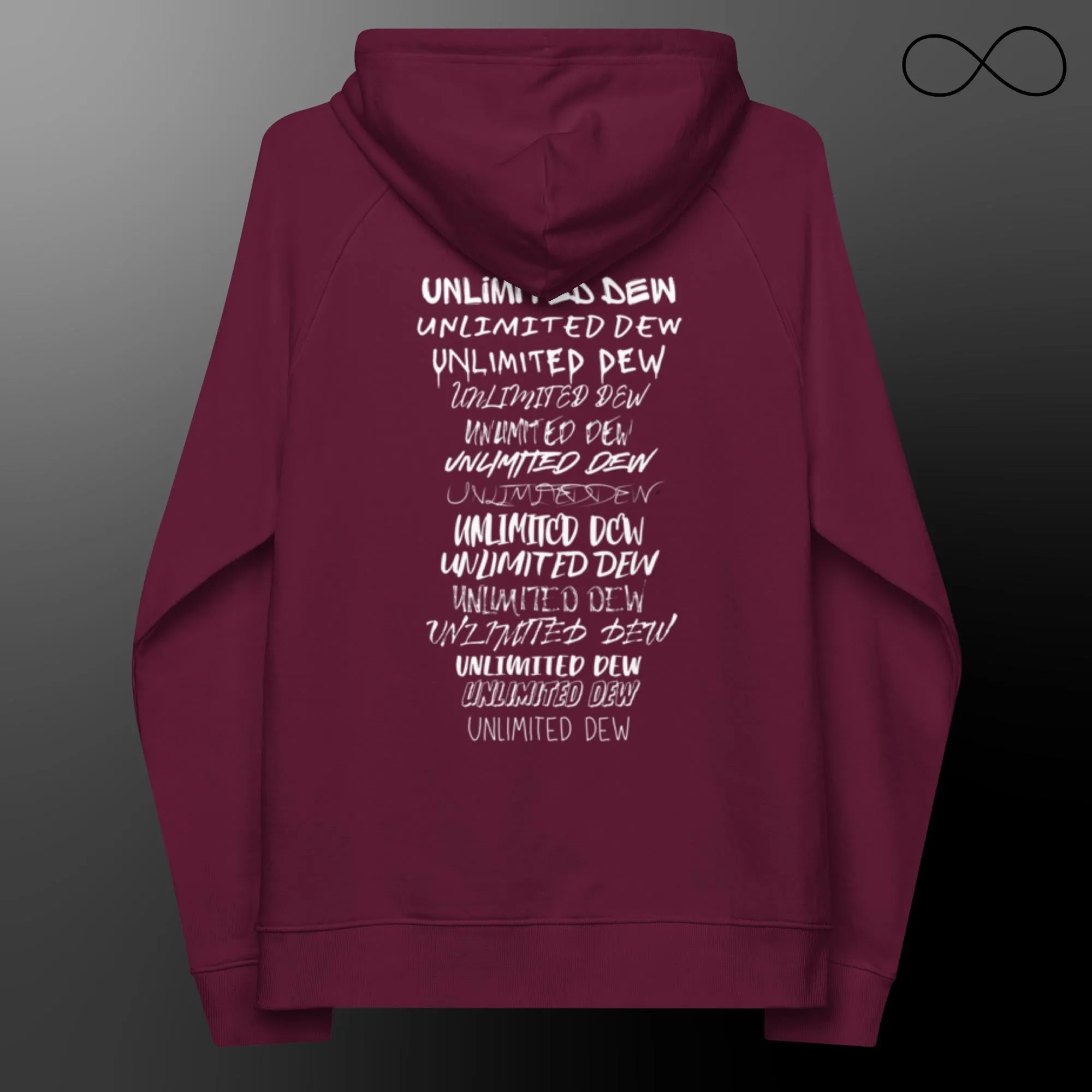 MULTIPLE FONTS (REG) Unisex Eco Raglan Hoodie