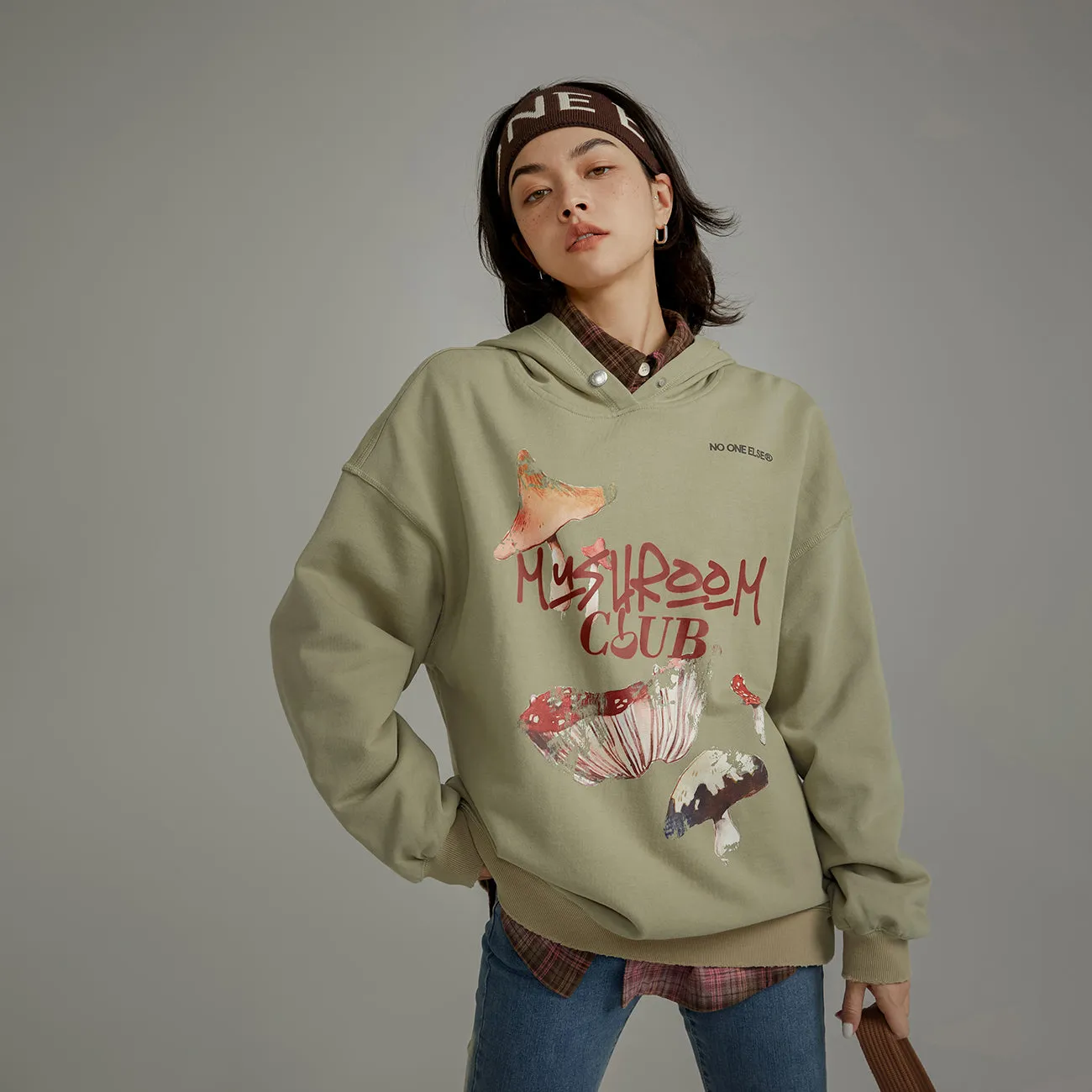 Mushroom Club Loose Fit Hoodie