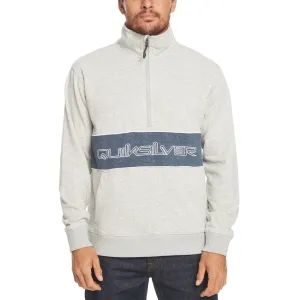 Quiksilver Mens Bold Omni Pullover Half Zip Sweatshirt - Grey Heather