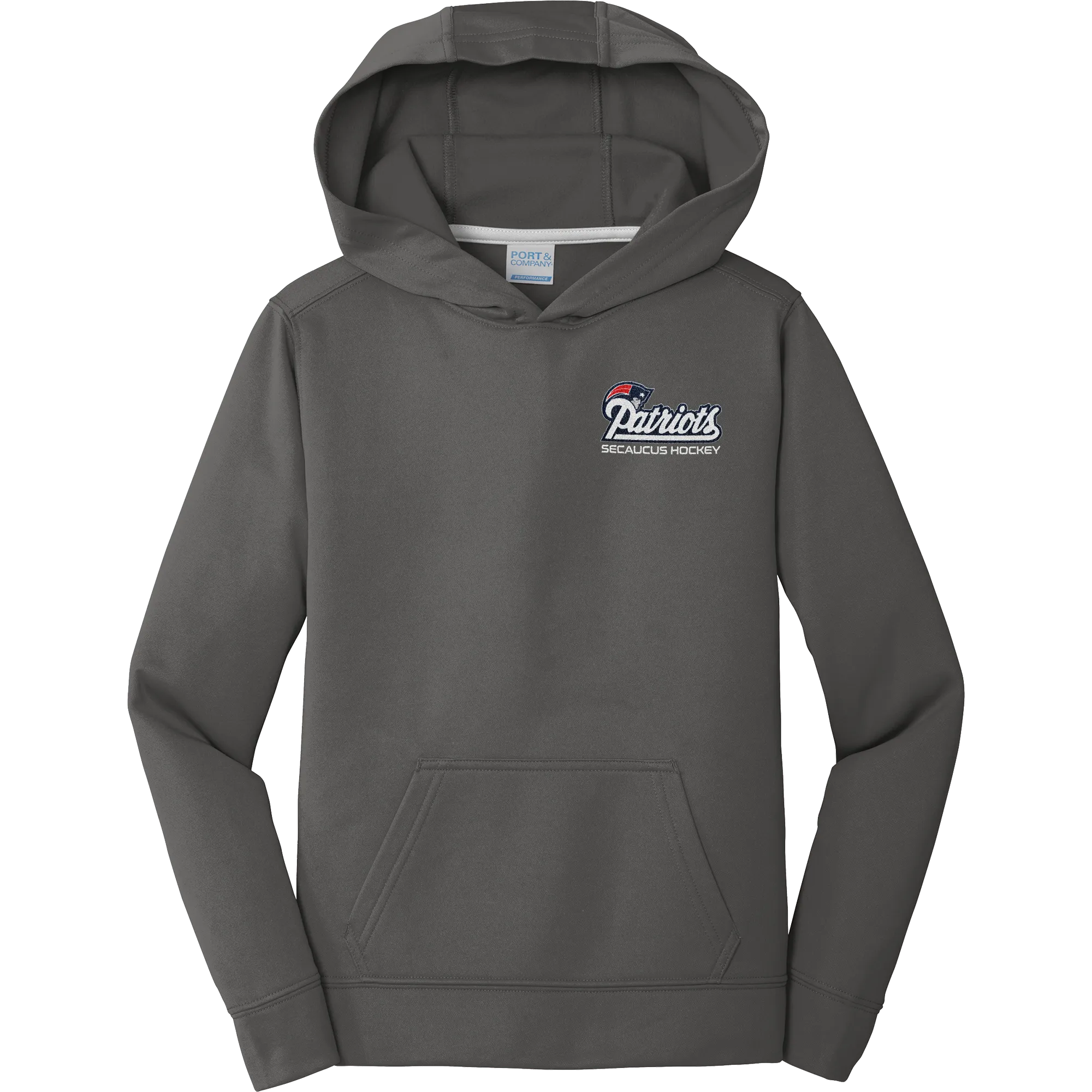 Secaucus Patriots Youth Performance Fleece Pullover Hooded Sweatshirt