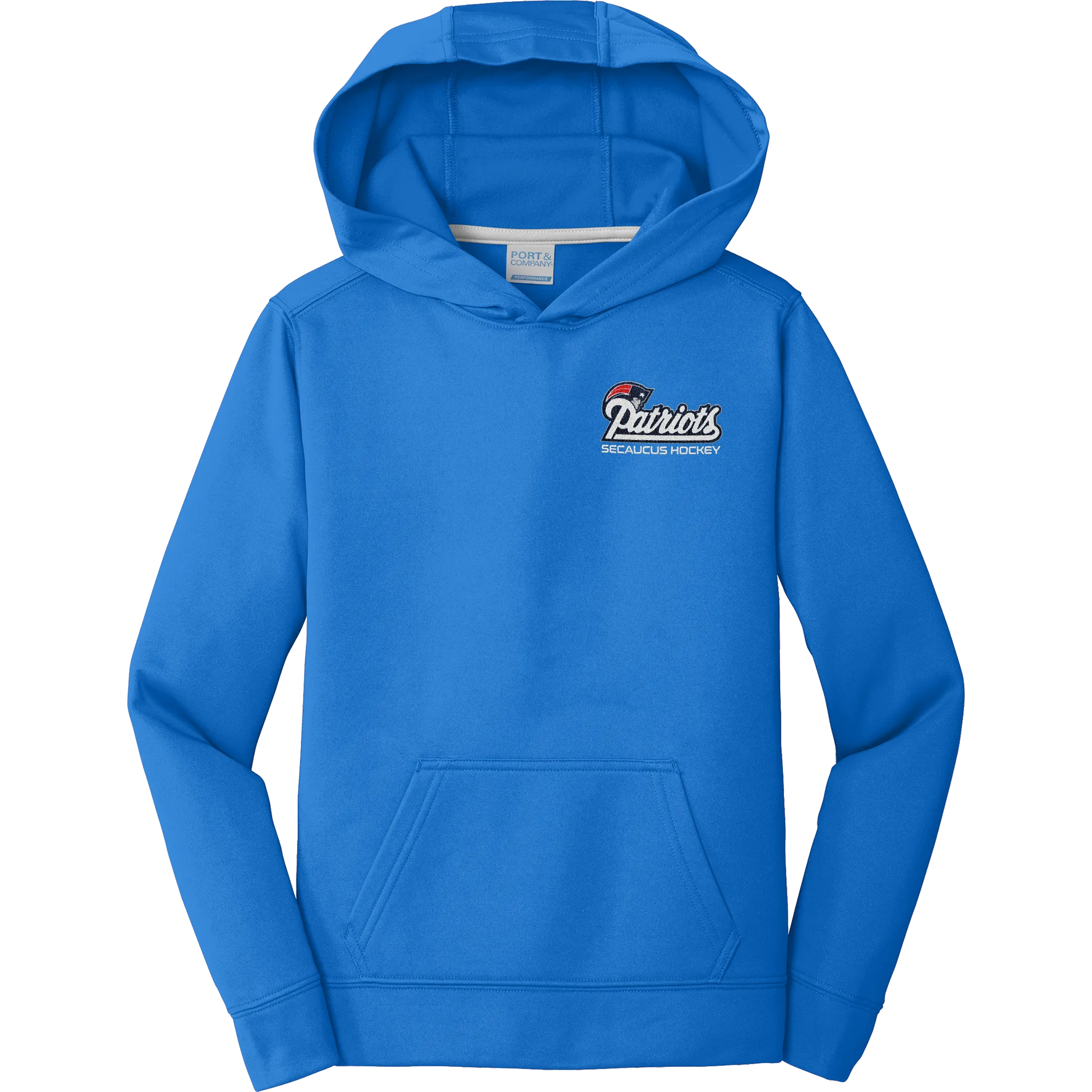 Secaucus Patriots Youth Performance Fleece Pullover Hooded Sweatshirt