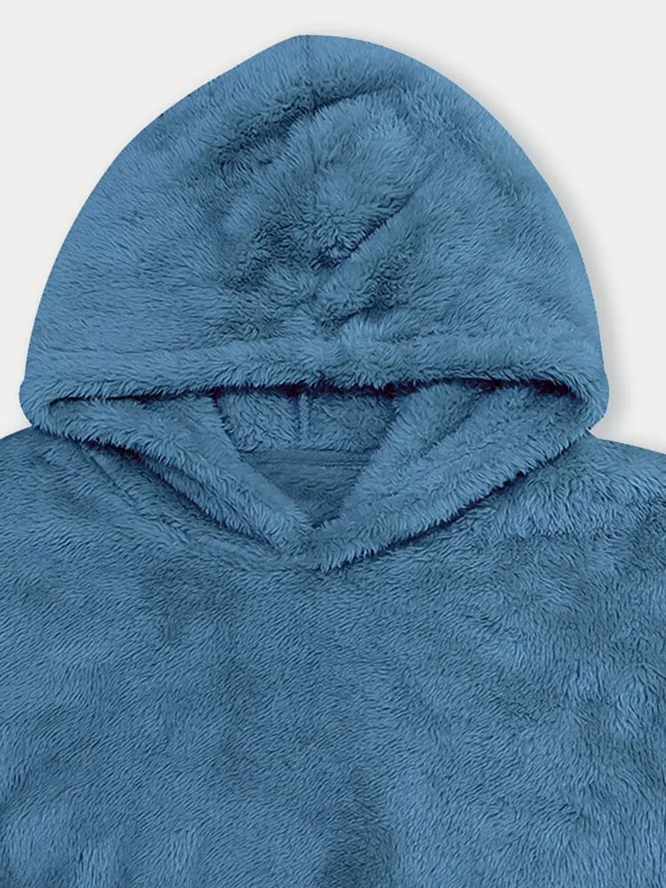 Soft Reversible Plush Hoodie