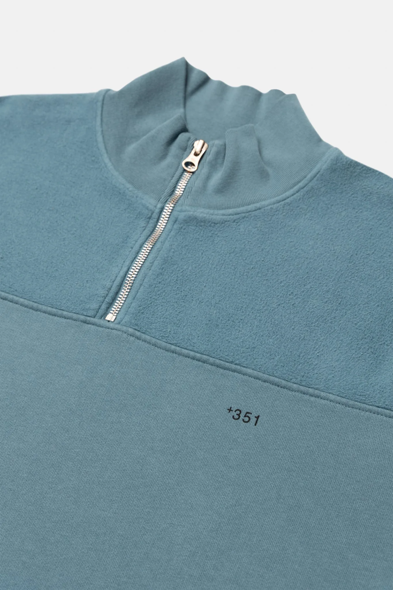 SWEATSHIRT ZIP STONED BLUE