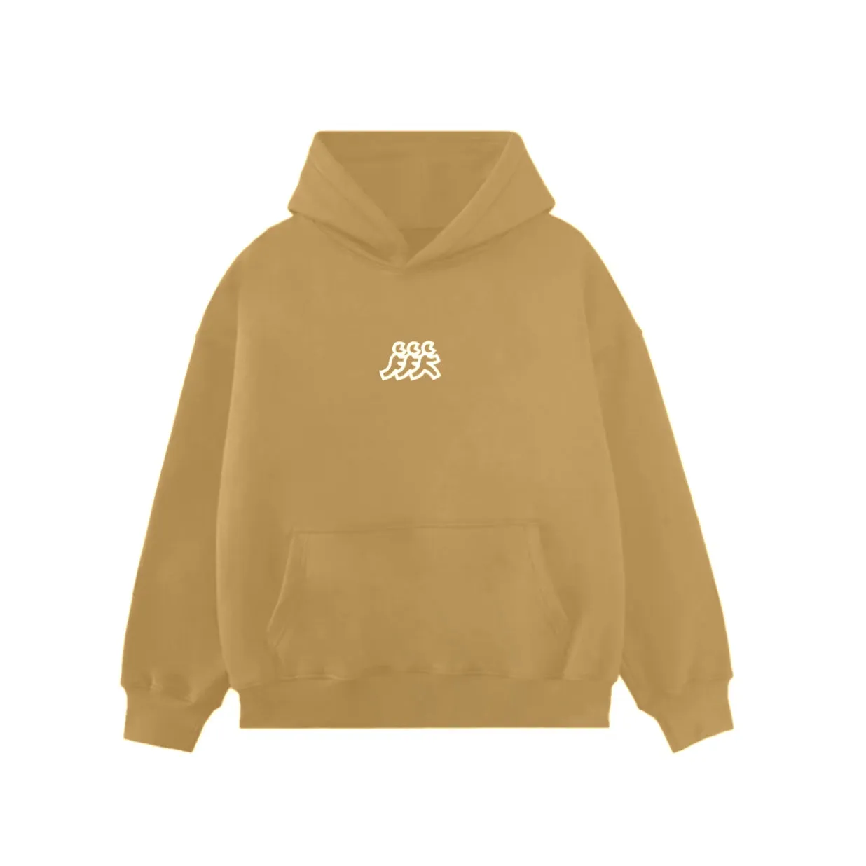 Tan Acid Wash Team Retro Hoodie