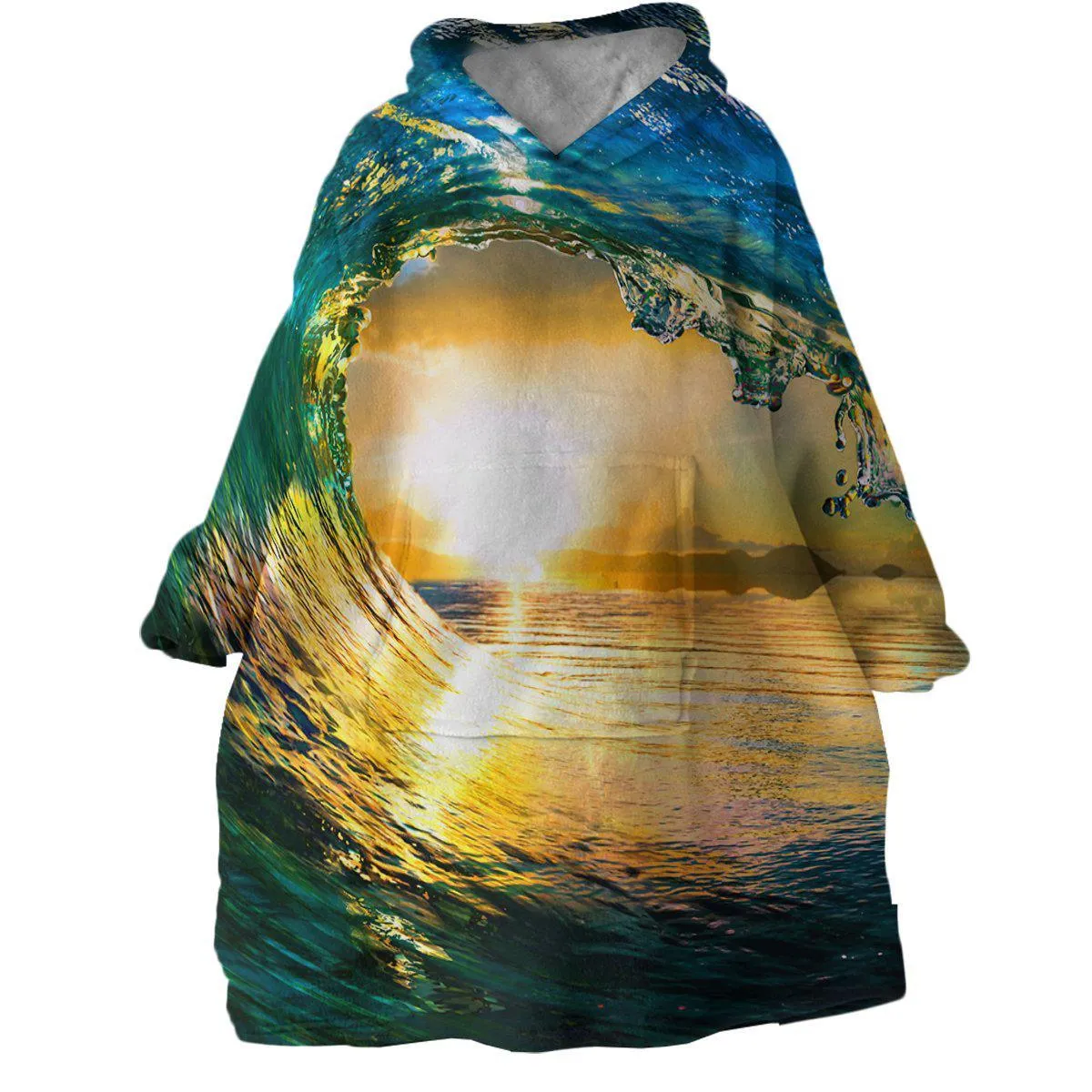 The Eye of the Ocean Wearable Blanket Hoodie