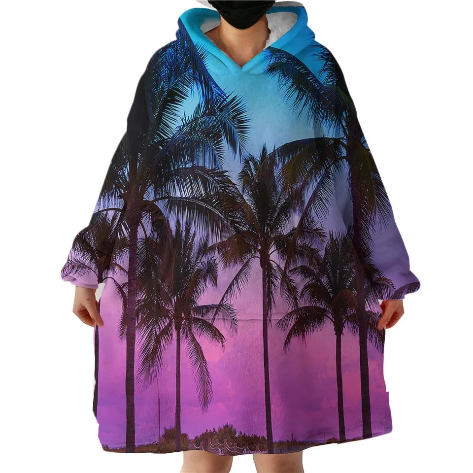 Tropical Skies Wearable Blanket Hoodie