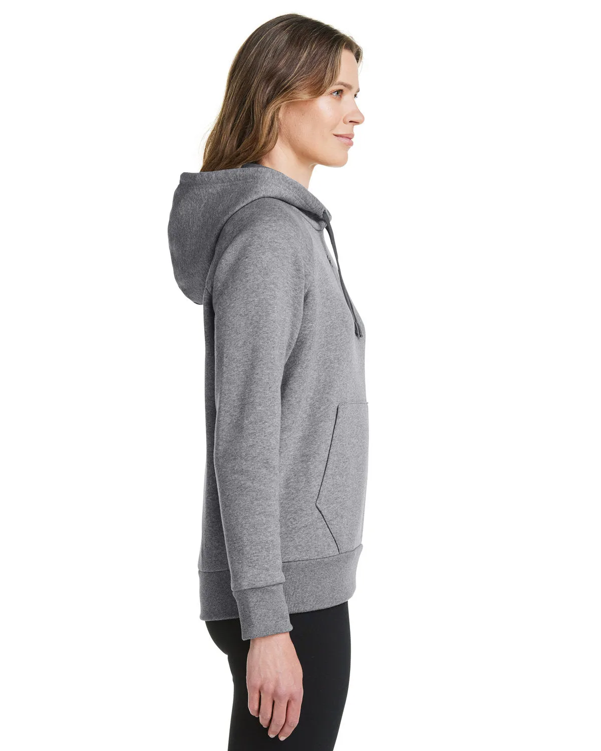 Under Armour Ladies Rival Fleece Hooded Custom Sweatshirts, Grey Light