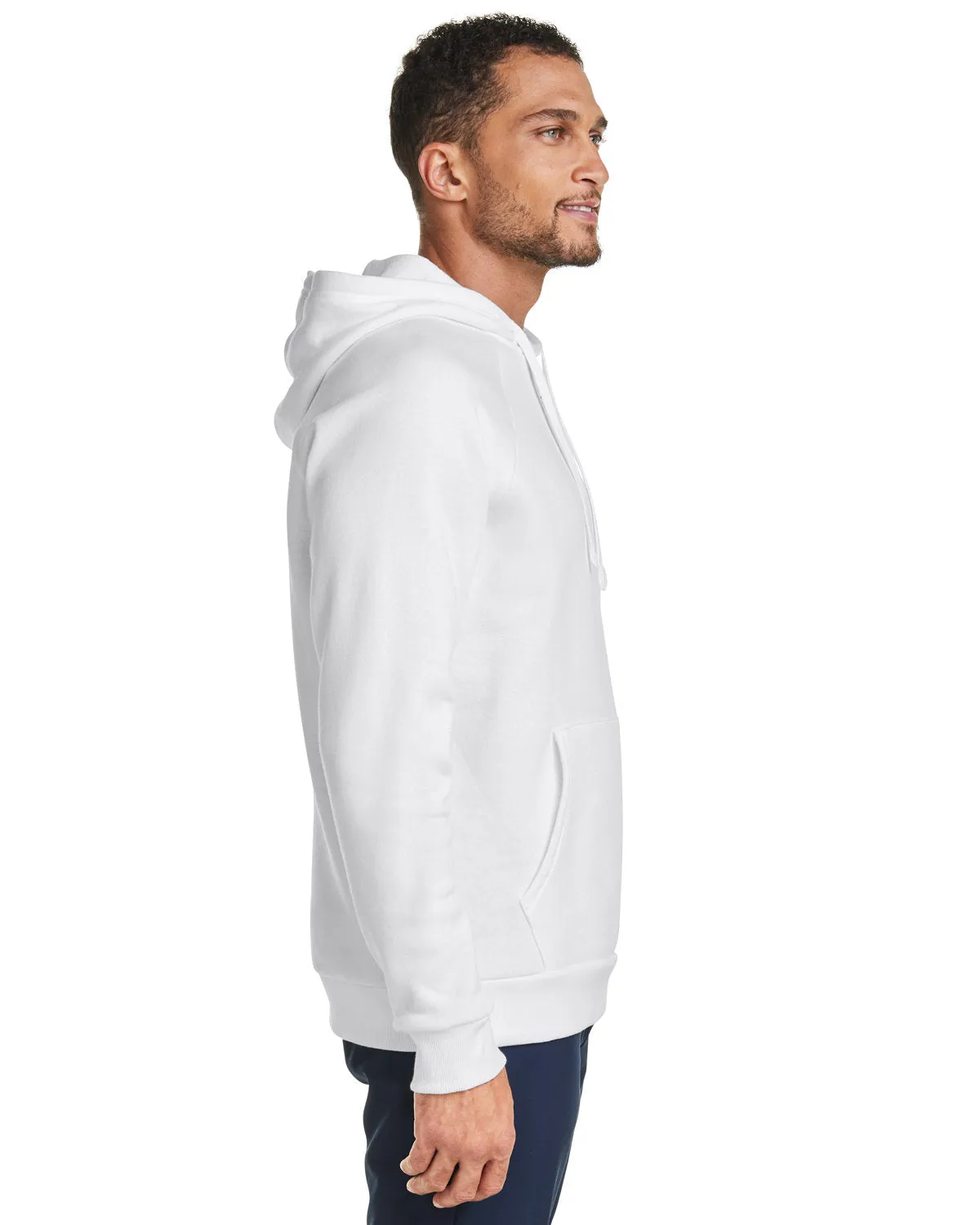 Under Armour Mens Rival Fleece Hooded Custom Sweatshirts, White