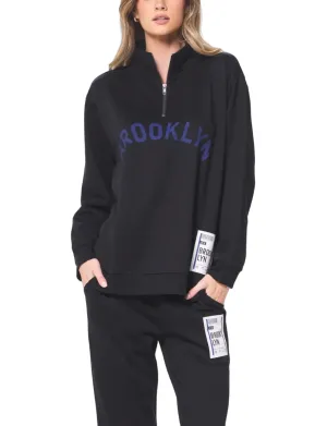 Vintage Havana Women's Brookly Boarding Pass Quarter Zip Sweatshirt