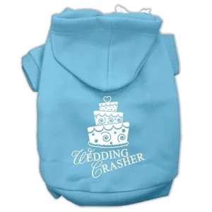 Wedding Crasher Screen Print Pet Hoodies Baby Blue Size Xs (8)