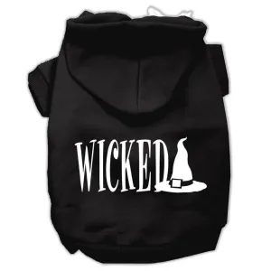 Wicked Screen Print Pet Hoodies Black Size M (12)