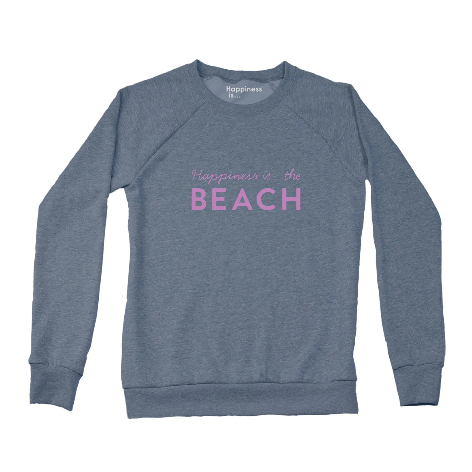 Women's Beach Bold Crew Sweatshirt, Heather Navy